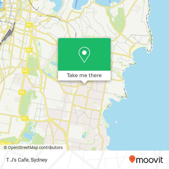 Mapa T J's Cafe, 76 Clovelly Rd Randwick NSW 2031