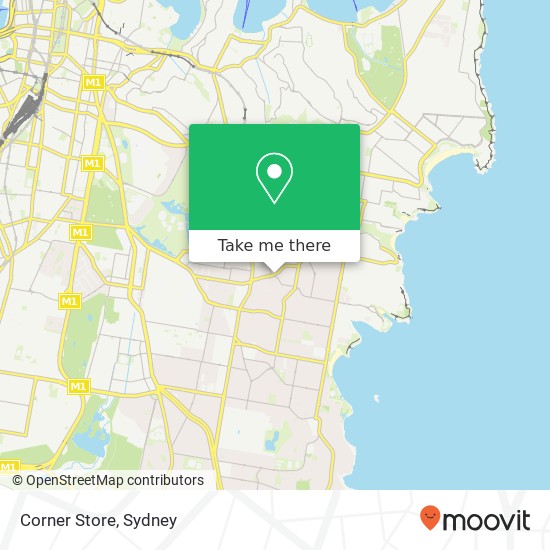 Mapa Corner Store, 38 Frenchmans Rd Randwick NSW 2031
