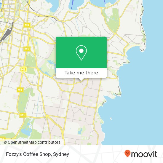 Mapa Fozzy's Coffee Shop, 54 Frenchmans Rd Randwick NSW 2031