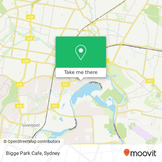 Mapa Bigge Park Cafe, 18 Cutler Rd Lansvale NSW 2166