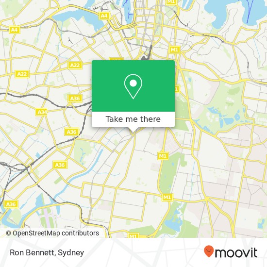 Mapa Ron Bennett, 310 Botany Rd Alexandria NSW 2015