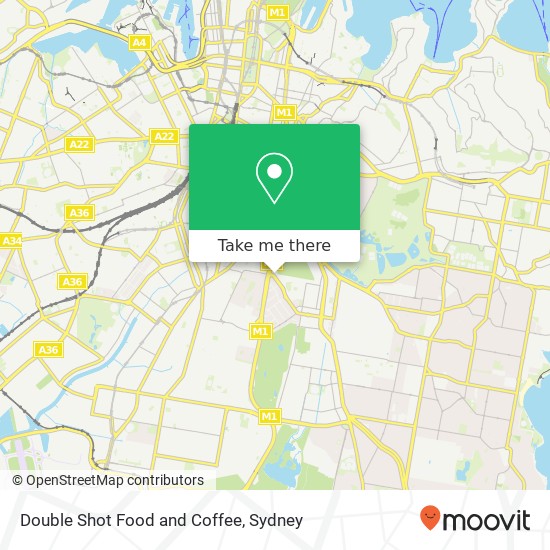 Mapa Double Shot Food and Coffee, 2A Todman Ave Kensington NSW 2033