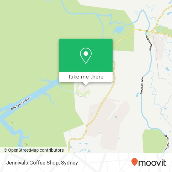 Mapa Jennivals Coffee Shop, 15 Fourteenth St Warragamba NSW 2752