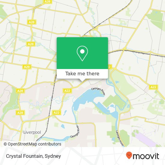 Mapa Crystal Fountain, Liverpool Rd Cabramatta NSW 2166