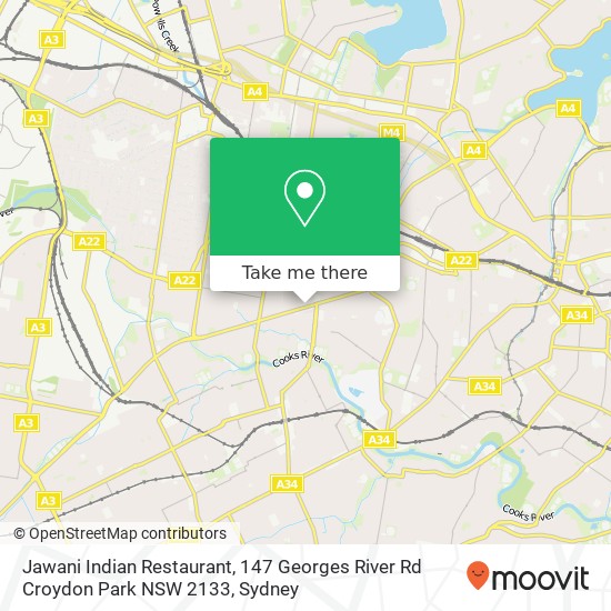 Jawani Indian Restaurant, 147 Georges River Rd Croydon Park NSW 2133 map