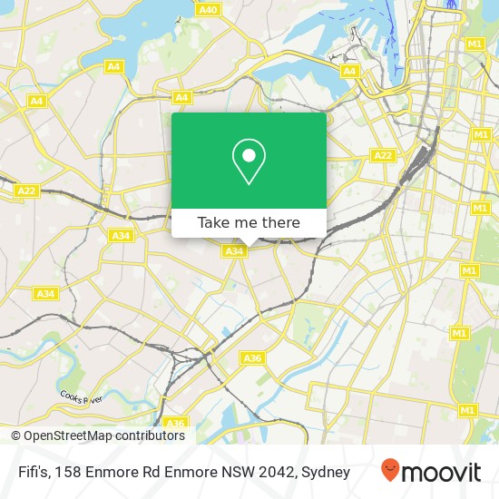 Fifi's, 158 Enmore Rd Enmore NSW 2042 map