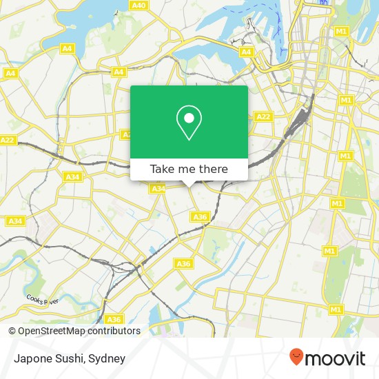 Mapa Japone Sushi, King St Newtown NSW 2042