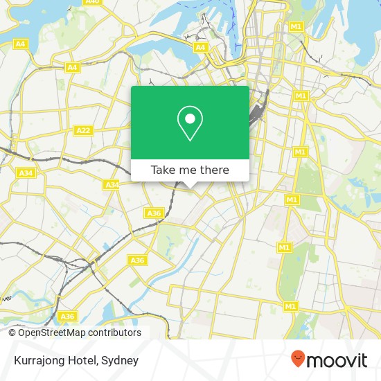 Kurrajong Hotel, 106 Swanson St Erskineville NSW 2043 map