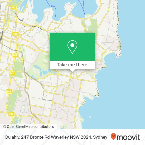 Mapa Dulahly, 247 Bronte Rd Waverley NSW 2024