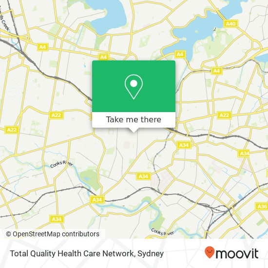 Mapa Total Quality Health Care Network, Tintern Rd Ashfield NSW 2131