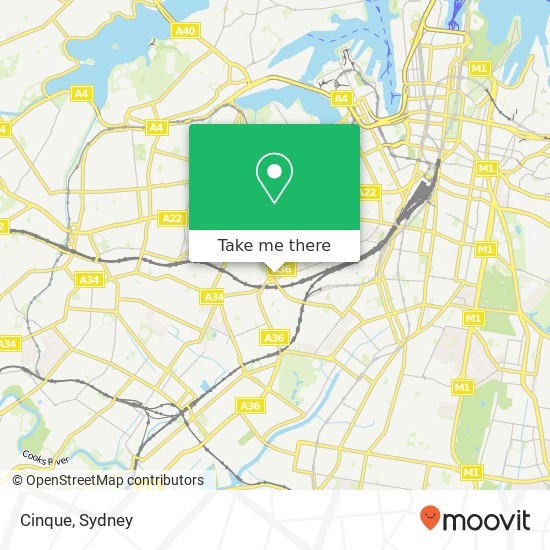Cinque, 261 King St Newtown NSW 2042 map