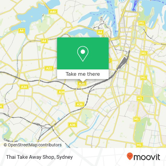 Thai Take Away Shop, 206-208 King St Newtown NSW 2042 map