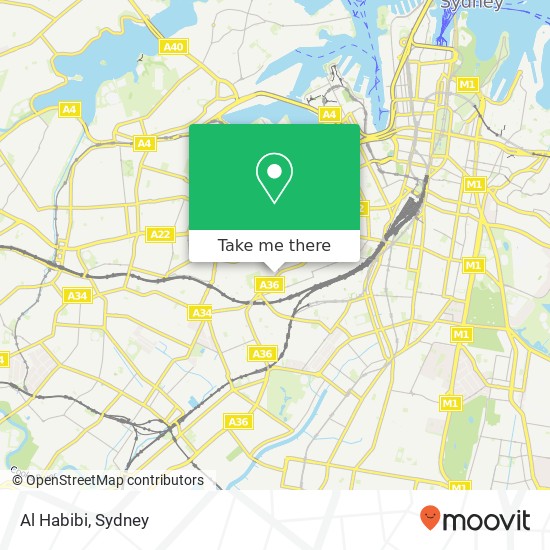 Al Habibi, King St Newtown NSW 2042 map