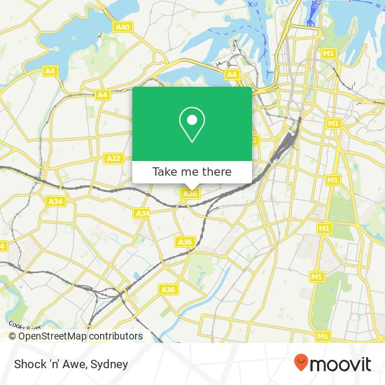 Shock 'n' Awe, 206-208 King St Newtown NSW 2042 map