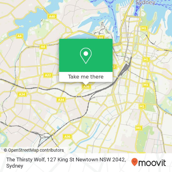 The Thirsty Wolf, 127 King St Newtown NSW 2042 map