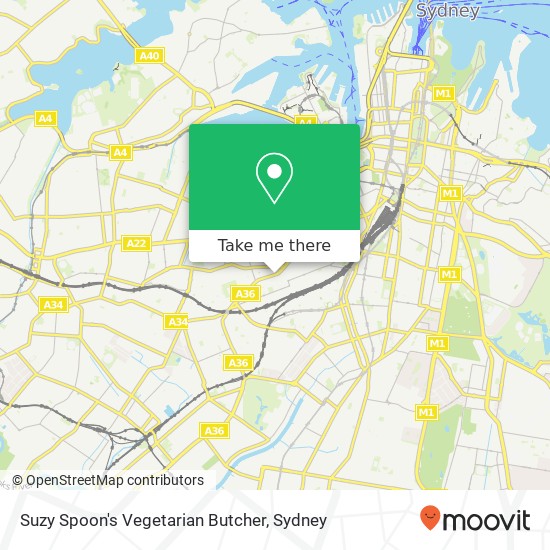 Suzy Spoon's Vegetarian Butcher, King St Newtown NSW 2042 map