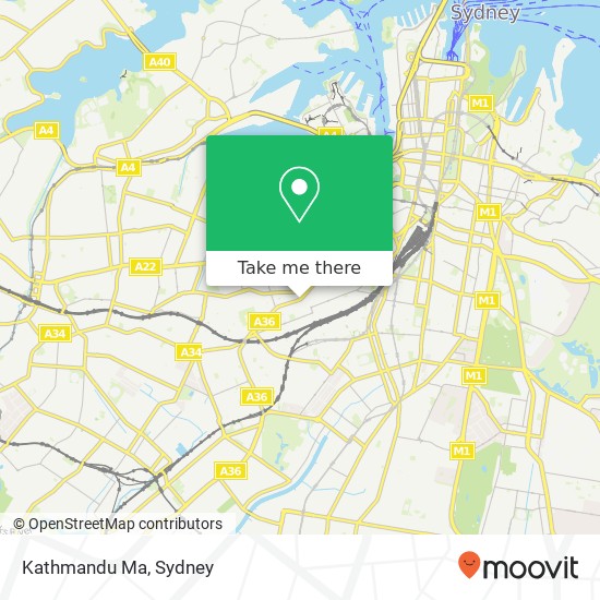 Mapa Kathmandu Ma, 10 King St Newtown NSW 2042