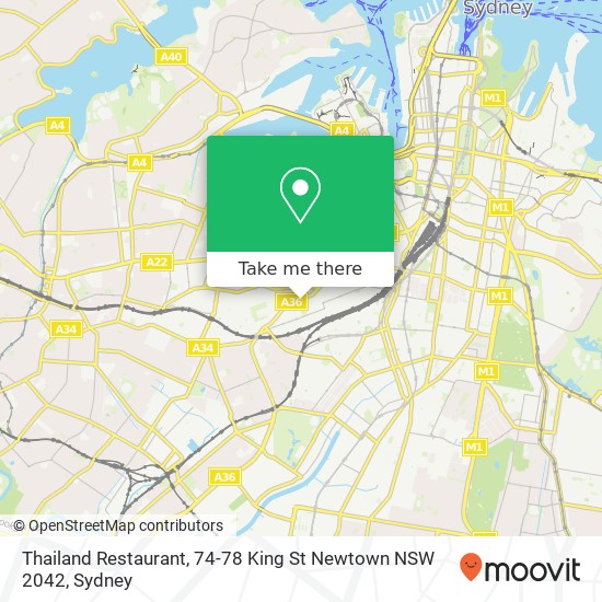 Mapa Thailand Restaurant, 74-78 King St Newtown NSW 2042