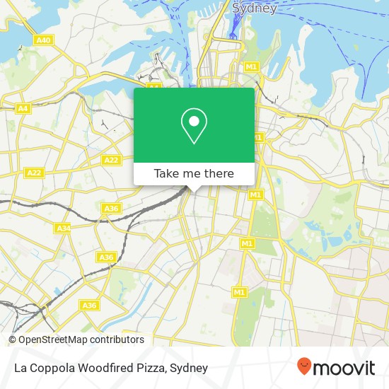 La Coppola Woodfired Pizza, 152 Redfern St Redfern NSW 2016 map