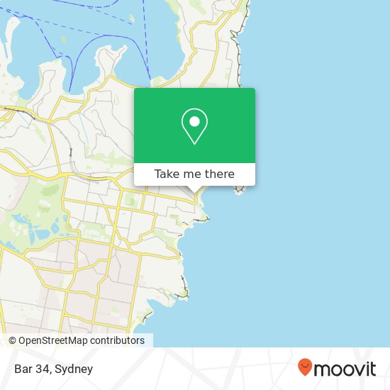 Bar 34, Campbell Pde Bondi Beach NSW 2026 map