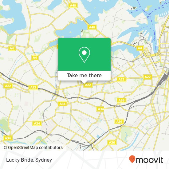 Lucky Bride, Parramatta Rd Leichhardt NSW 2040 map