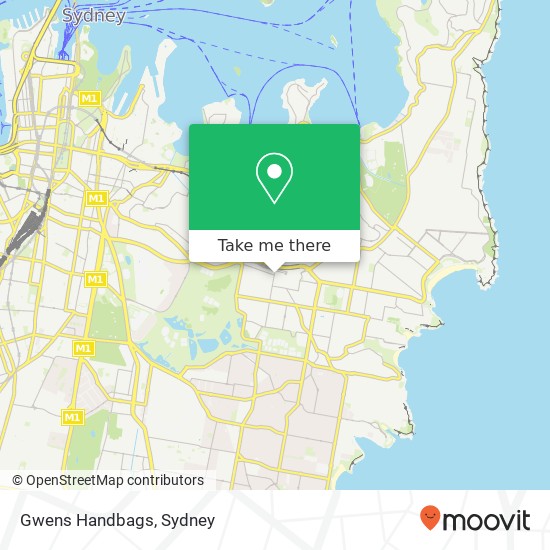 Mapa Gwens Handbags, 402 Oxford St Bondi Junction NSW 2022
