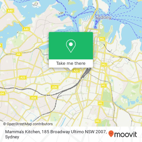 Mamma's Kitchen, 185 Broadway Ultimo NSW 2007 map