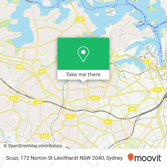 Scuzi, 172 Norton St Leichhardt NSW 2040 map