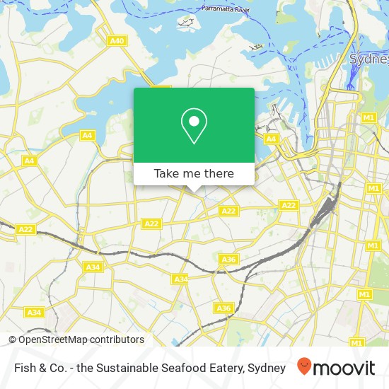 Fish & Co. - the Sustainable Seafood Eatery, Booth St Annandale NSW 2038 map