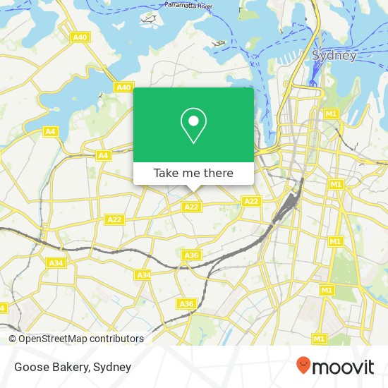 Goose Bakery, 38 Ross St Forest Lodge NSW 2037 map