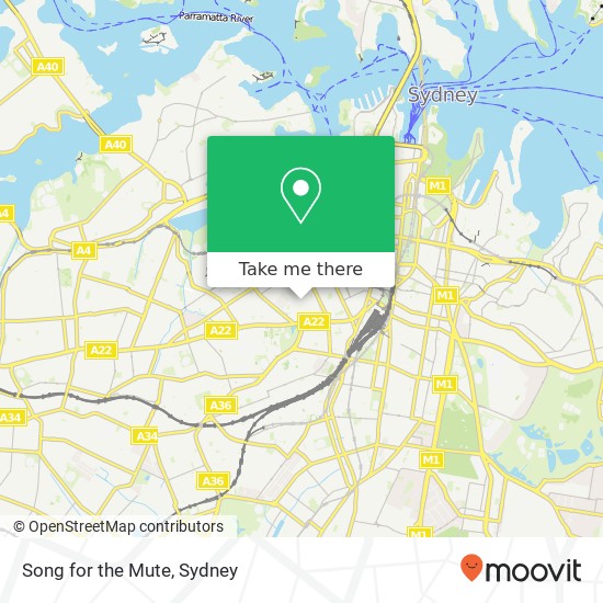 Mapa Song for the Mute, 1 Glebe St Glebe NSW 2037