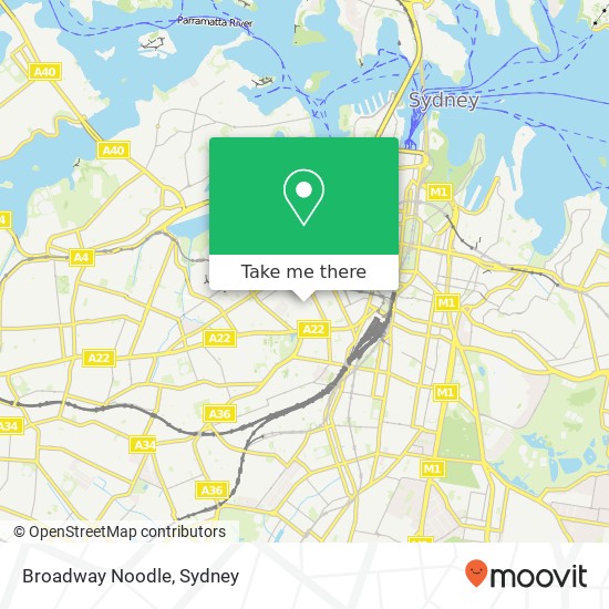 Mapa Broadway Noodle, 1-3 MacArthur St Ultimo NSW 2007