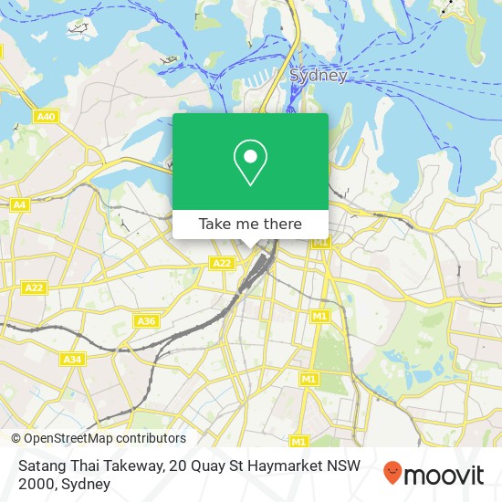 Satang Thai Takeway, 20 Quay St Haymarket NSW 2000 map