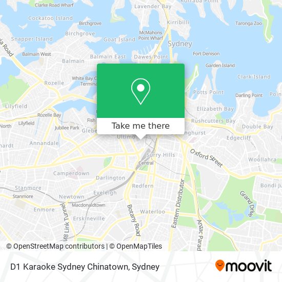 Mapa D1 Karaoke Sydney Chinatown