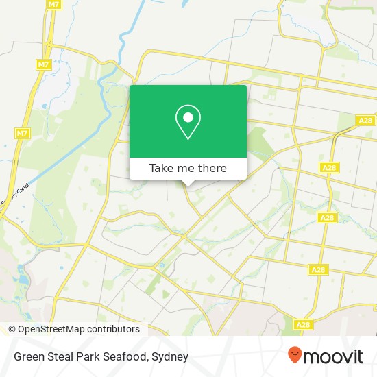 Green Steal Park Seafood, Greenfield Park NSW 2176 map