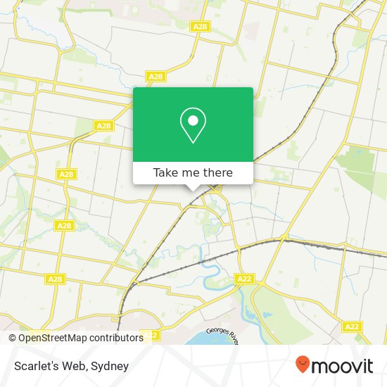 Mapa Scarlet's Web, 25 Smart St Fairfield NSW 2165