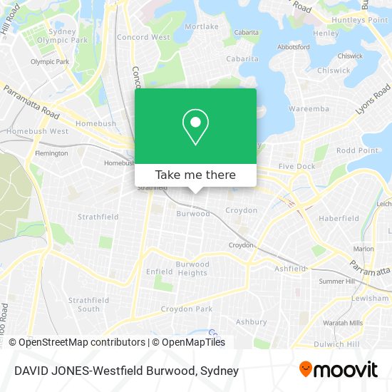 DAVID JONES-Westfield Burwood map