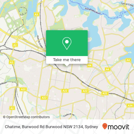 Chatime, Burwood Rd Burwood NSW 2134 map