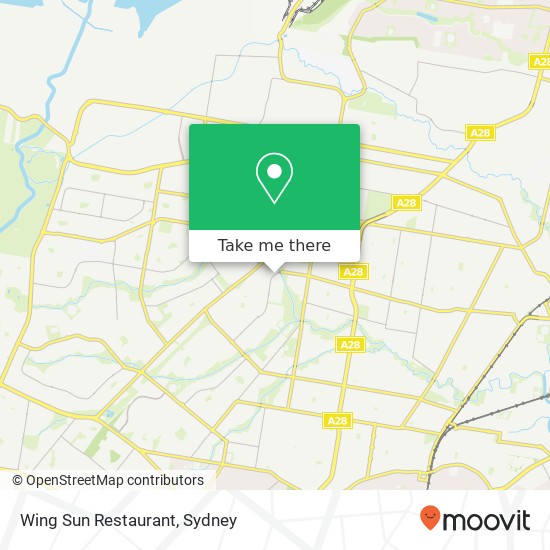 Mapa Wing Sun Restaurant, 7 Bulls Rd Wakeley NSW 2176