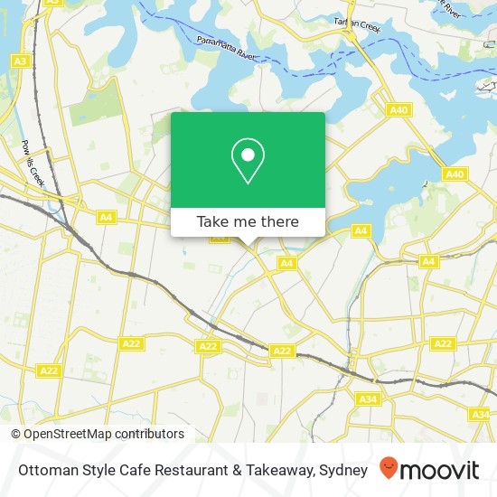 Ottoman Style Cafe Restaurant & Takeaway, A4 Croydon NSW 2132 map