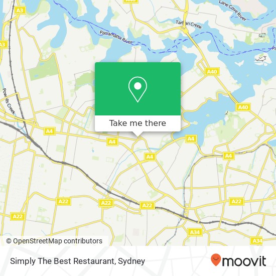 Simply The Best Restaurant, 77 Great North Rd Five Dock NSW 2046 map