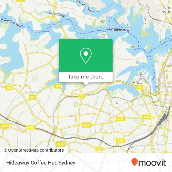 Hideaway Coffee Hut, 8 Carrington St Lilyfield NSW 2040 map