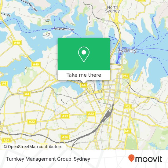 Mapa Turnkey Management Group, 55 Miller St Pyrmont NSW 2009