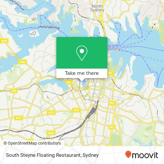 South Steyne Floating Restaurant, Harbourside Jetty Sydney NSW 2000 map