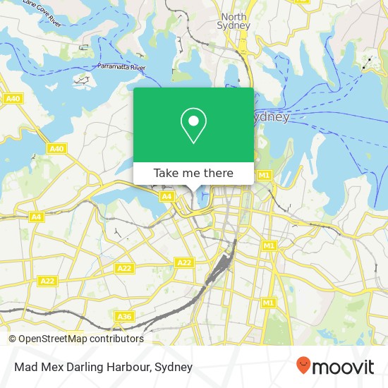 Mapa Mad Mex Darling Harbour, Pyrmont Brg Sydney NSW 2000