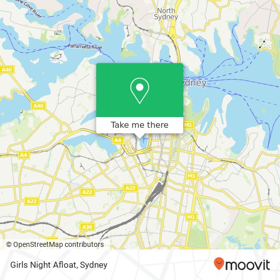 Girls Night Afloat map