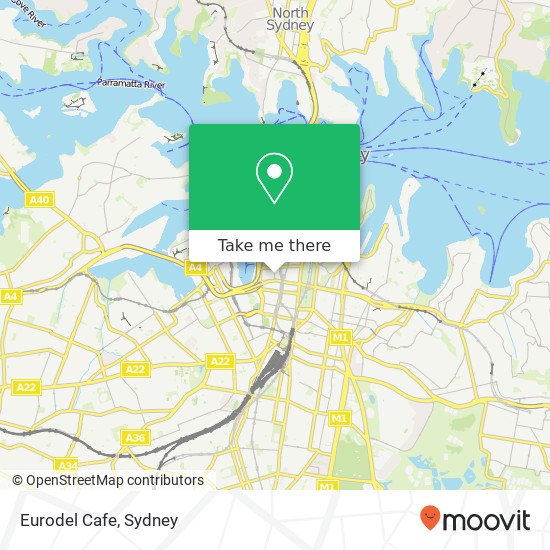 Mapa Eurodel Cafe, 263 Clarence St Sydney NSW 2000