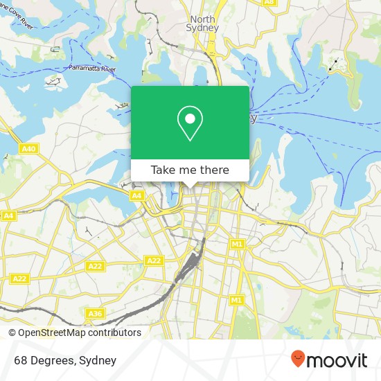 68 Degrees, Clarence St Sydney NSW 2000 map