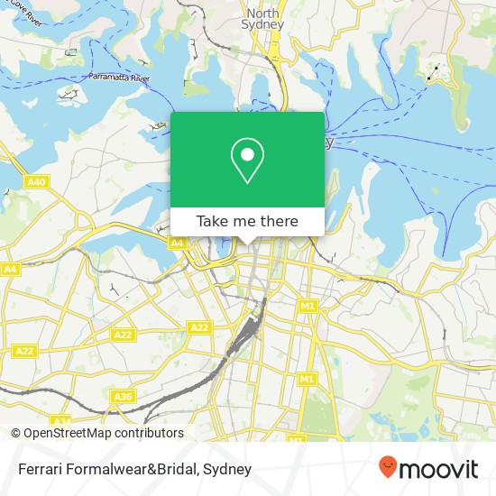 Ferrari Formalwear&Bridal, 259 Clarence St Sydney NSW 2000 map