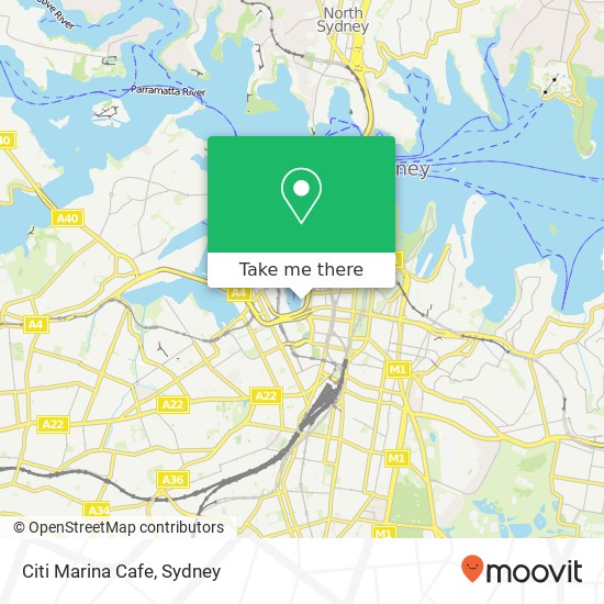 Citi Marina Cafe, Darling Harbour Walk Sydney NSW 2000 map